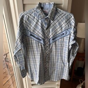Karma Light Blue Plaid Shirt